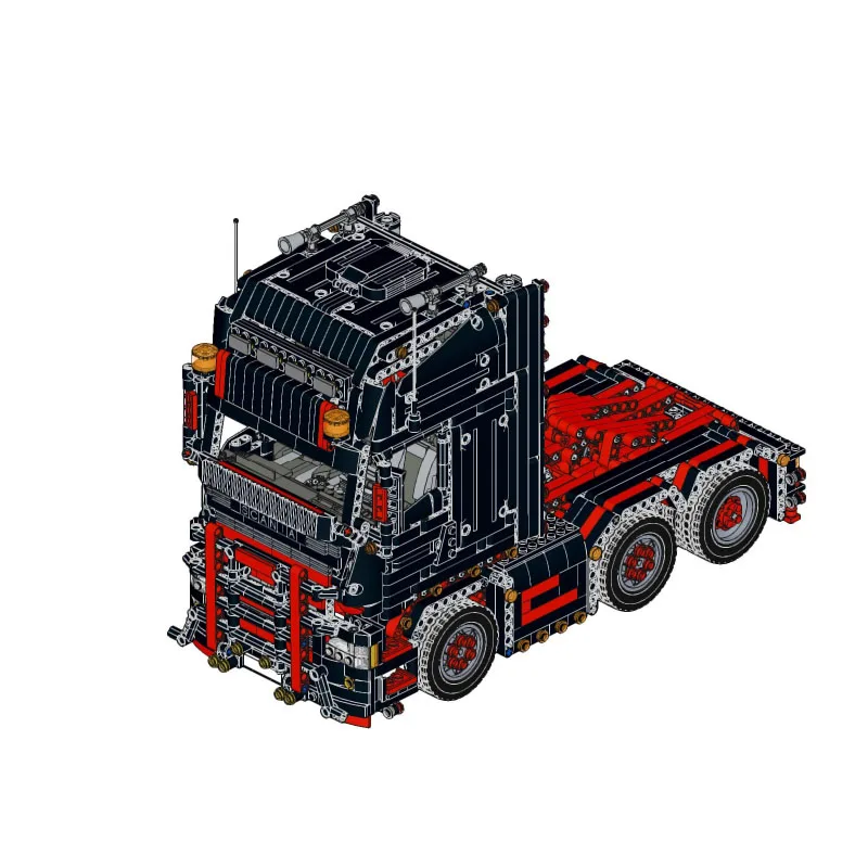 MOC-69688 + M0C-62038 городской грузовой транспортный грузовик в сборе, строительные блоки, модельMOC, креативные строительные блоки для мальчиков и детей на день рождения, игрушка