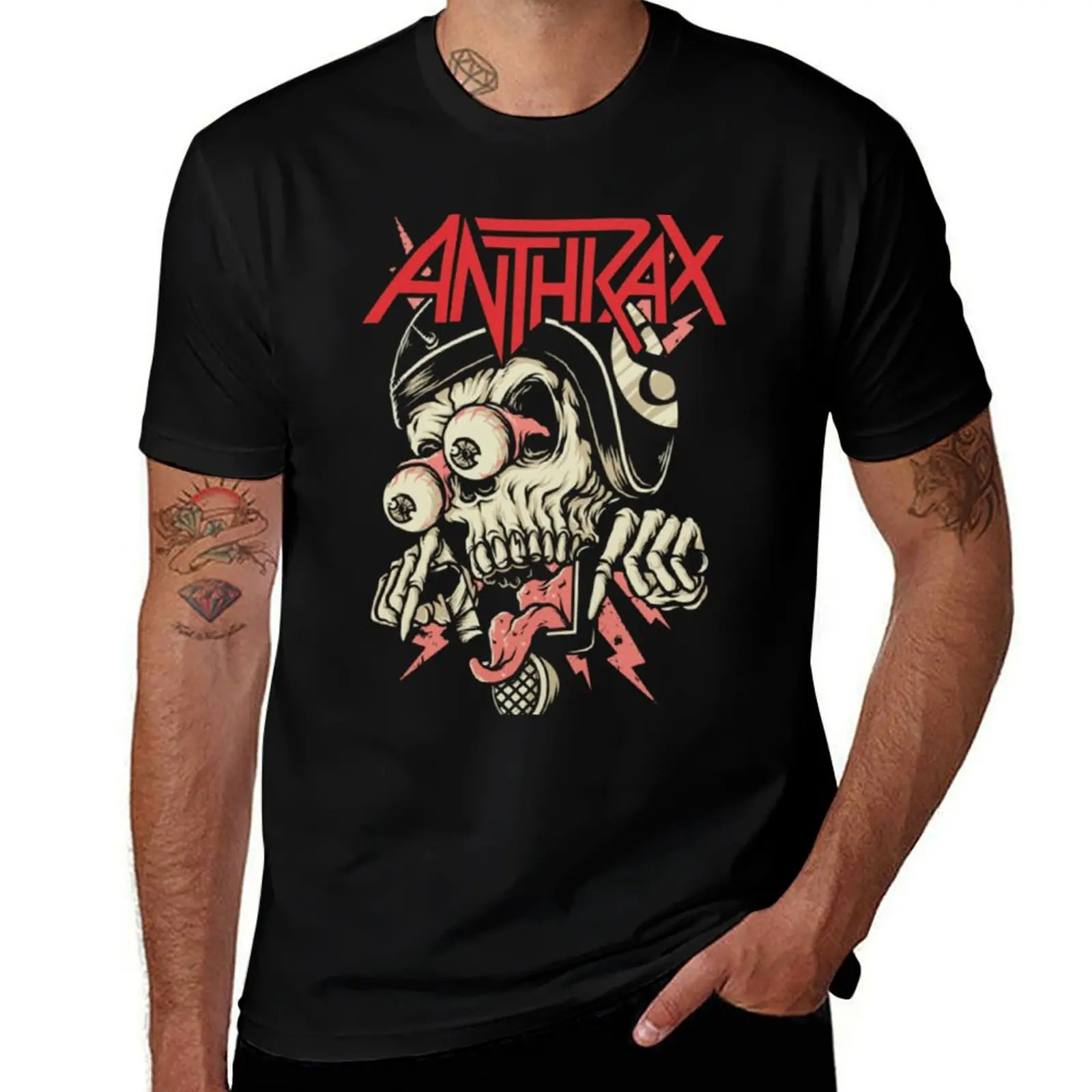 Футболка ANTHRAX BAND, мужская футболка с принтами, летние футболки для мужчин, забавная футболка с рисунком
