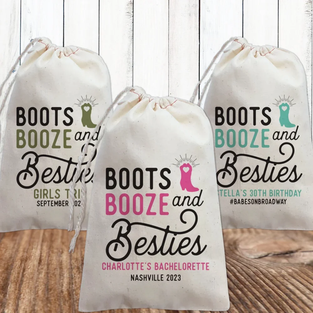 25 шт. Изготовленные на заказ сумки для девичника, подарочные пакеты Booze Besties, Nash Bash, Let's Get Nashty, холщовые подарочные пакеты (art.: 3920ca7fac83d) - 3920ca7fac83d