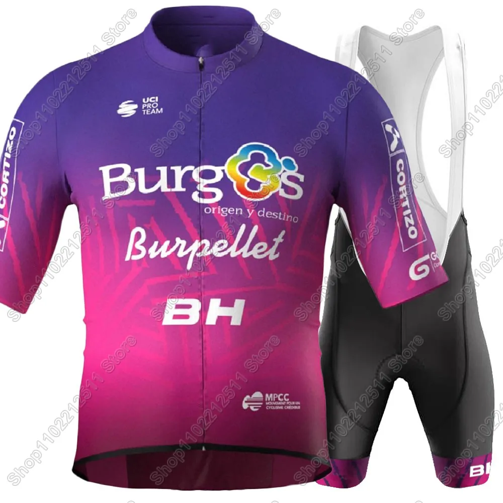 Комплект велосипедного трикотажа Burgos Burpellet BH Team 2025, одежда для велосипеда, рубашки для шоссейного велосипеда, костюм, велосипедные нагрудники, шорты MTB Ropa Maillot