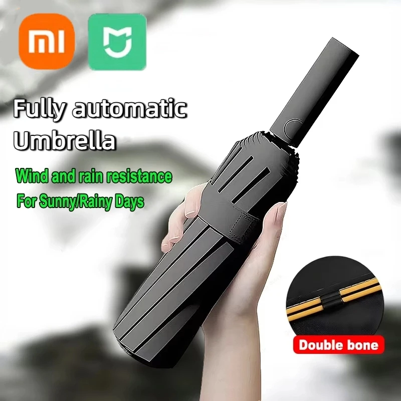 Xiaomi Mijia 16, складной зонт с костями, полностью автоматический, с двойной костью SPF 50, защита от ультрафиолета, защита от дождя, сильный ветер, уличный