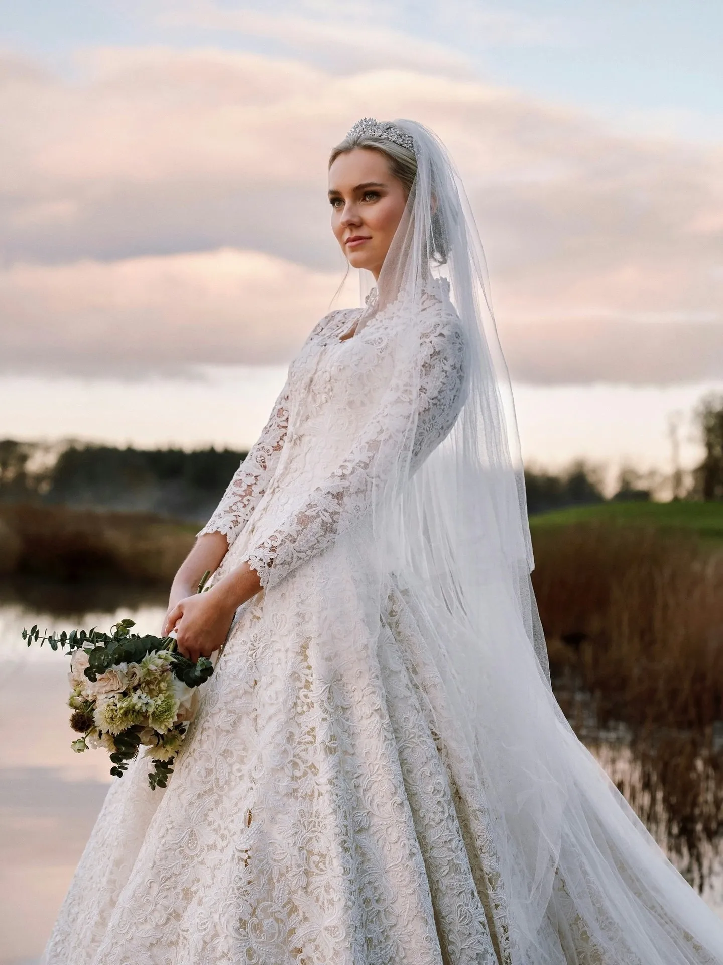 Фото Vestido De Novia Encaje A line Свадебные платья Vestidos Con Mangas Civil Sencillo Y Elegante Белое платье Vintage Alta Costura №2