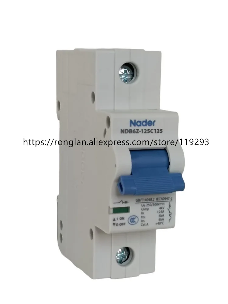 Новый аутентичный автоматический выключатель Nader с надписью NDB6Z-125 C63 63 63 63a C80 80A C100 100A C125 125A 1P 2P 3P 4P -2 шт.