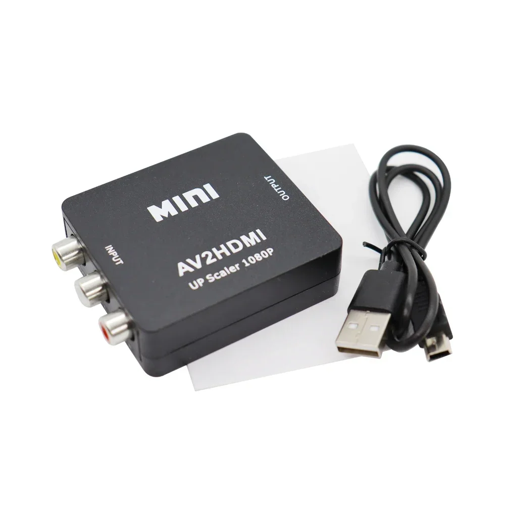 Композитный адаптер, совместимый с RCA AV в HDMI, конвертер, аудио-видео кабель 1080P, AV-адаптер CVBS с USB-кабелем (art.: 3920cc2516d17) - 3920cc2516d17