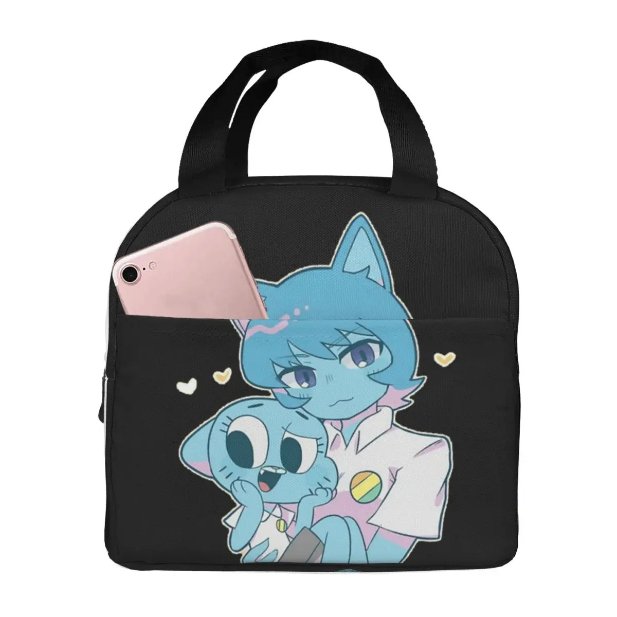 Сумки для обеда Nicole Gumball Watterson, изолированная коробка для бенто, водонепроницаемая сумка для обеда, многоразовые сумки для пикника, термосумка-холодильник