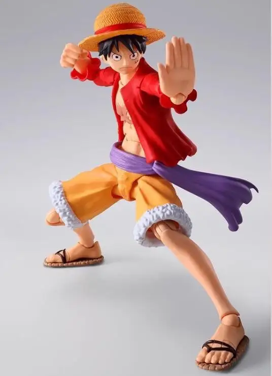Фото Новая версия аниме One Piece 18 см шарнирные соединения подвижные Luffy ПВХ экшн-фигурки коллекционные модели игрушки №2