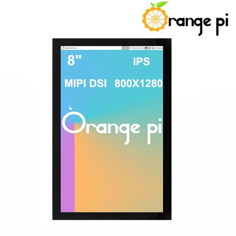 Orange Pi 5, 8,0-дюймовый IPS MIPI DSI TFT-дисплей, панель 800X1280, емкостный сенсорный ЖК-модуль с поддержкой Orange Pi 5/5B/5Plus