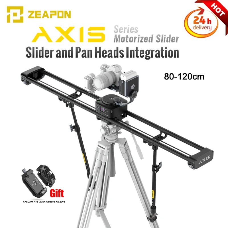 Zeapon AXIS Multi-axis механизированная камера Slider 80-100 см (pro) Professional DSLR Dolly Carbon Fiber Electric Track w Phone Control