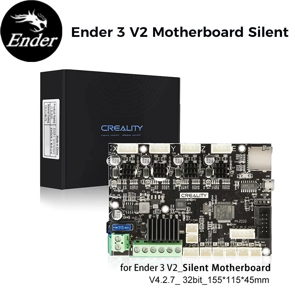 Материнская плата Creality Silent Ender 3 V2, обновленная высокопроизводительная материнская плата V4.2.7 с драйвером TMC2225, детали 3d-принтера Marlin 3D-печать