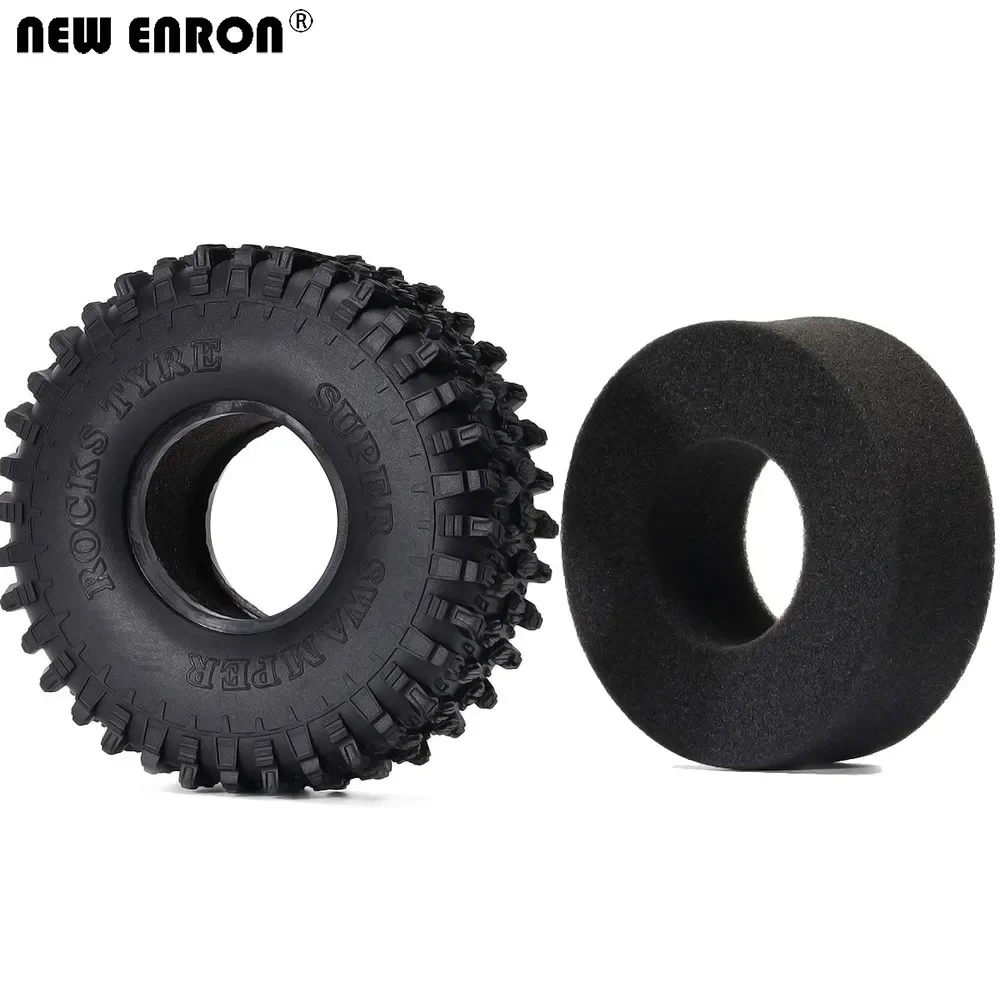 Фото НОВЫЙ ENRON 1,9-дюймовый Super Swamper Rocks 120 мм резиновые шины для RC 1/10 гусеничного автомобиля Axial SCX10 90046 AXI03007 CC01 D90 D110 №5