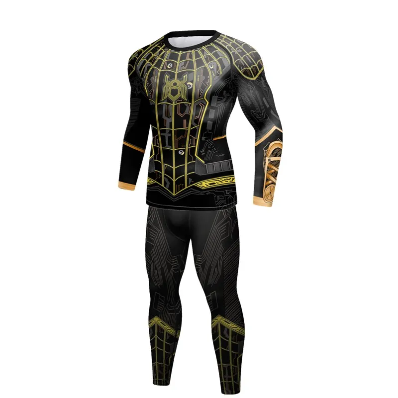 Компрессионный спортивный костюм MMA Rashguard, боксерские майки, мужские бриджи, шорты для фитнеса, тренажерного зала, тренировок, набор Boxeo (art.: 3920be929a1bc) - 3920be929a1bc