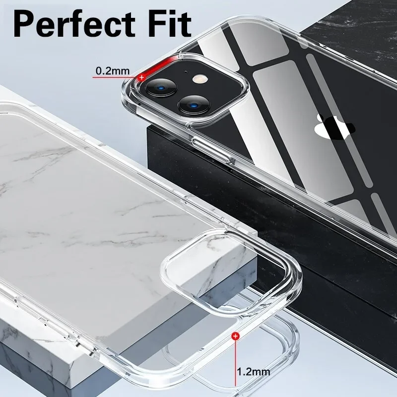 Фото Роскошный ультратонкий мягкий силиконовый чехол из ТПУ для iPhone 17, 16, 15, 11, 12, 13 mini 14 Pro Max X XR 7 8 Plus, прозрачный чехол на заднюю панель №4