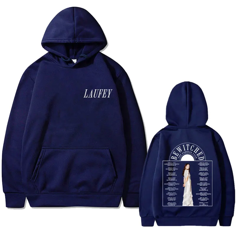 Фото New Hot Sale Singer Laufey Bewitched The Goddess Tour Hoodie Men Women Fashion Oversized Pullover Men's Casual Cotton Hoodies №3