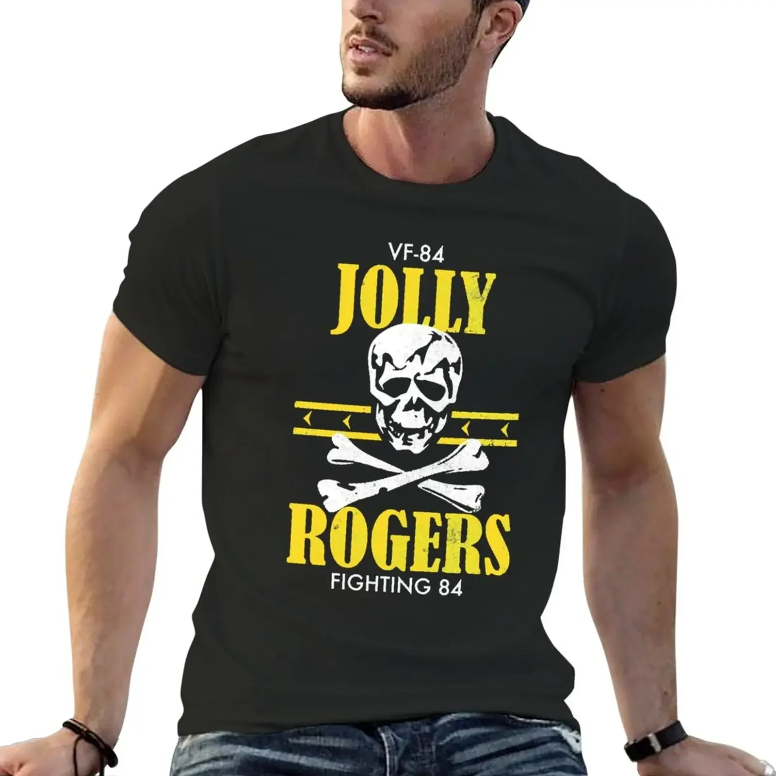 Новая модель 2025 года, футболка Cheavyweight sstreetwear Vf 84 Jolly Rogers (Distressed) Fan, кавайная одежда для заготовок, мужской сгусток