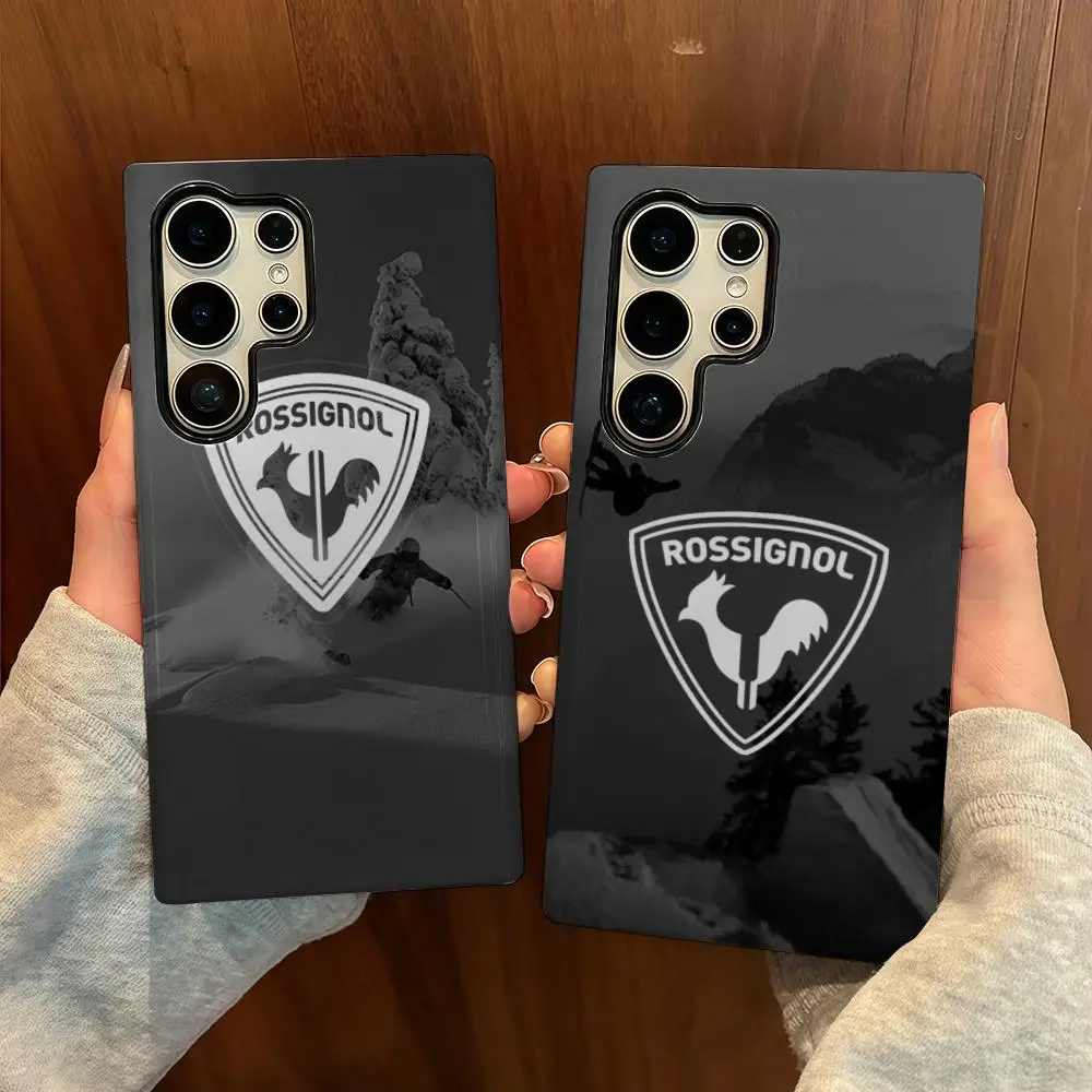 R-Rossignol Phone Case For Samsung S25 Film Shell  Luxury GalaxyS24Ultra 23plus S22 21 A56 36 26 16 Double Layer Cover
