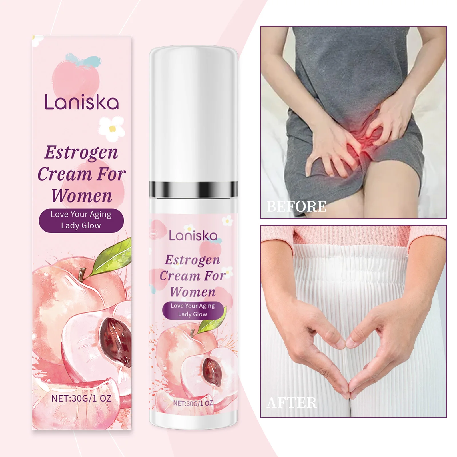 Фото Крем Estrogen — формула аллантоина и глицерина для интимного здоровья и старения кожи женщин — 30 г №2
