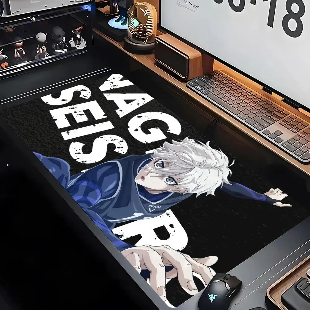 Фото Blue Lock Japan Anime Mousepad HD Printing Computer Gamers Locking Edge Non-slip Mouse Pad XXL90x40cm Keyboard PC Desk Pad №3