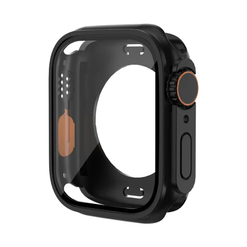 Чехол для Apple Watch 9, 8, 7, 4541 мм, фотозащита для экрана из закаленного стекла для IWatch Series 5, 6, Se, 44 мм, 40 мм, изменение на Ultra2 49 мм (art.: 3920c3e3a4ac7) - 3920c3e3a4ac7
