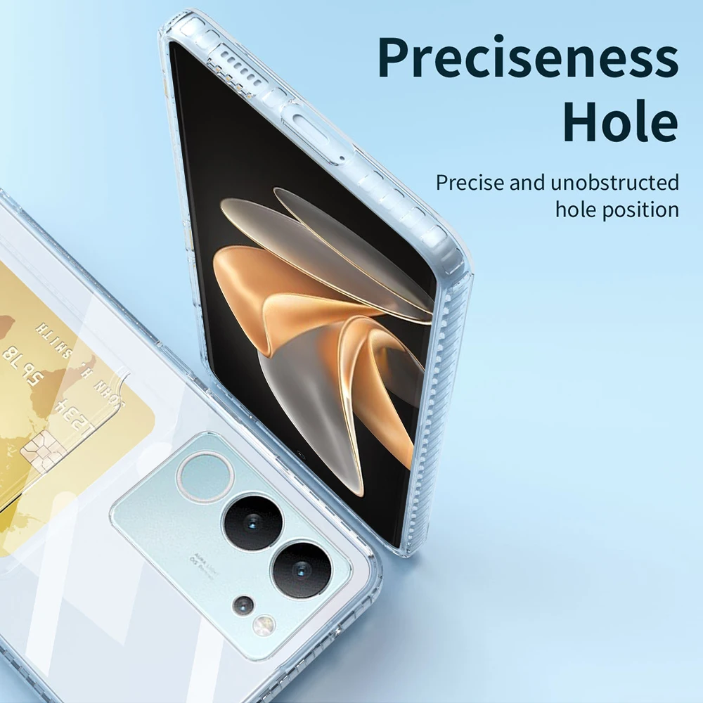 Фото Прозрачный чехол-бумажник VivoV29 с отделением для карт для Vivo V29 V 29 Pro V29Pro 5G V2250,V2251 6,78 дюйма, мягкий ударопрочный чехол из ТПУ №2