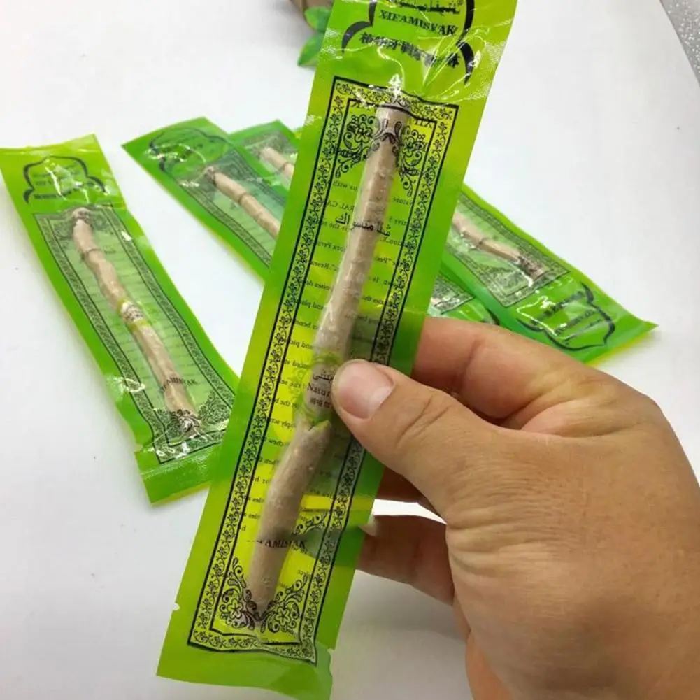 1 упаковка, портативная натуральная зубная щетка Miswak Siwak, зубы Misvak Miswaak, традиционный дуговой дорожный отбеливатель, зубная щетка, руководство по эксплуатации Гигиена полости рта
