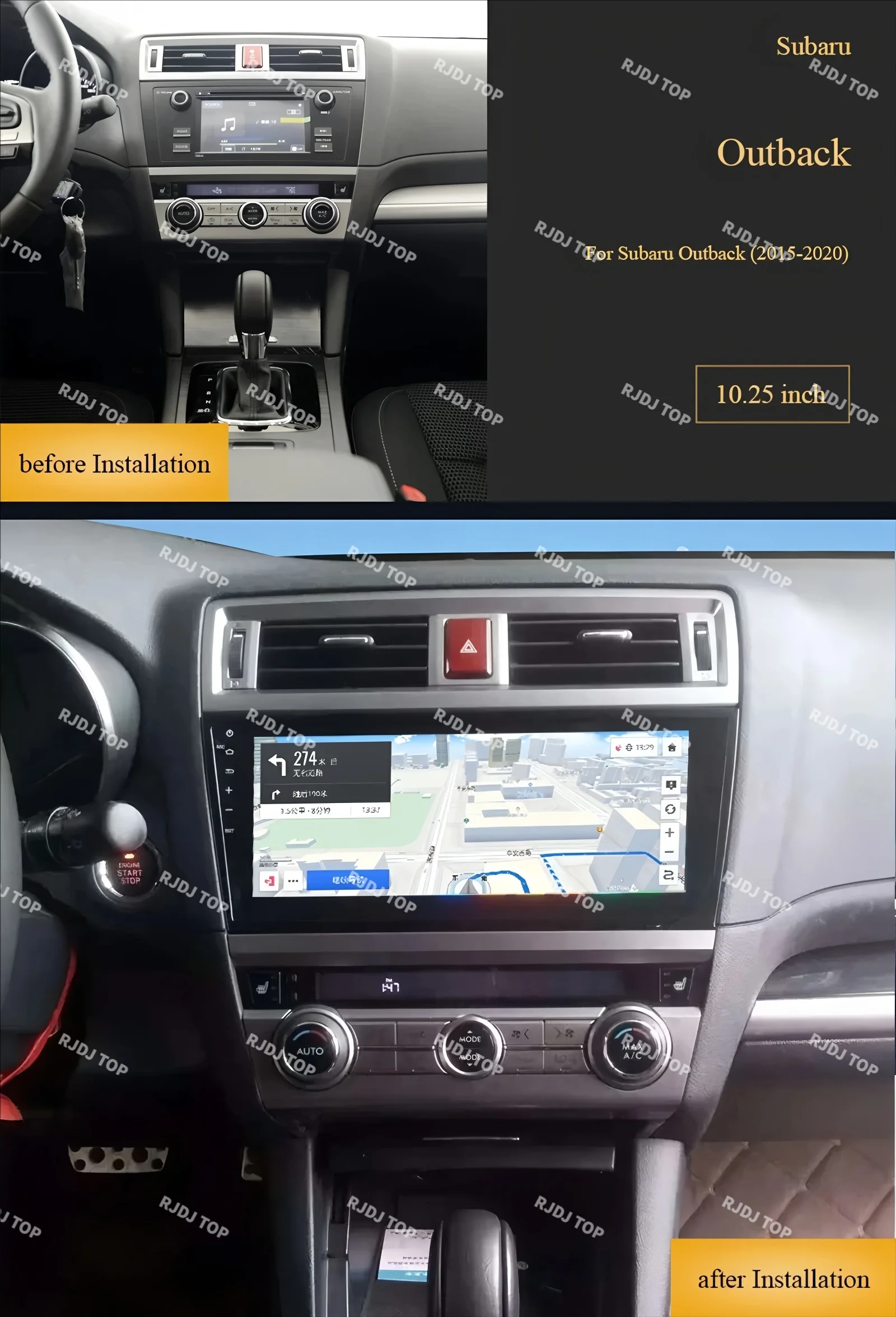 Фото ACarplay для Subaru Outback 2015-2019 Android 13.0 Carplay автомобильный радиоприемник GPS навигация авто стерео головное устройство мультимедийный плеер Navi №3