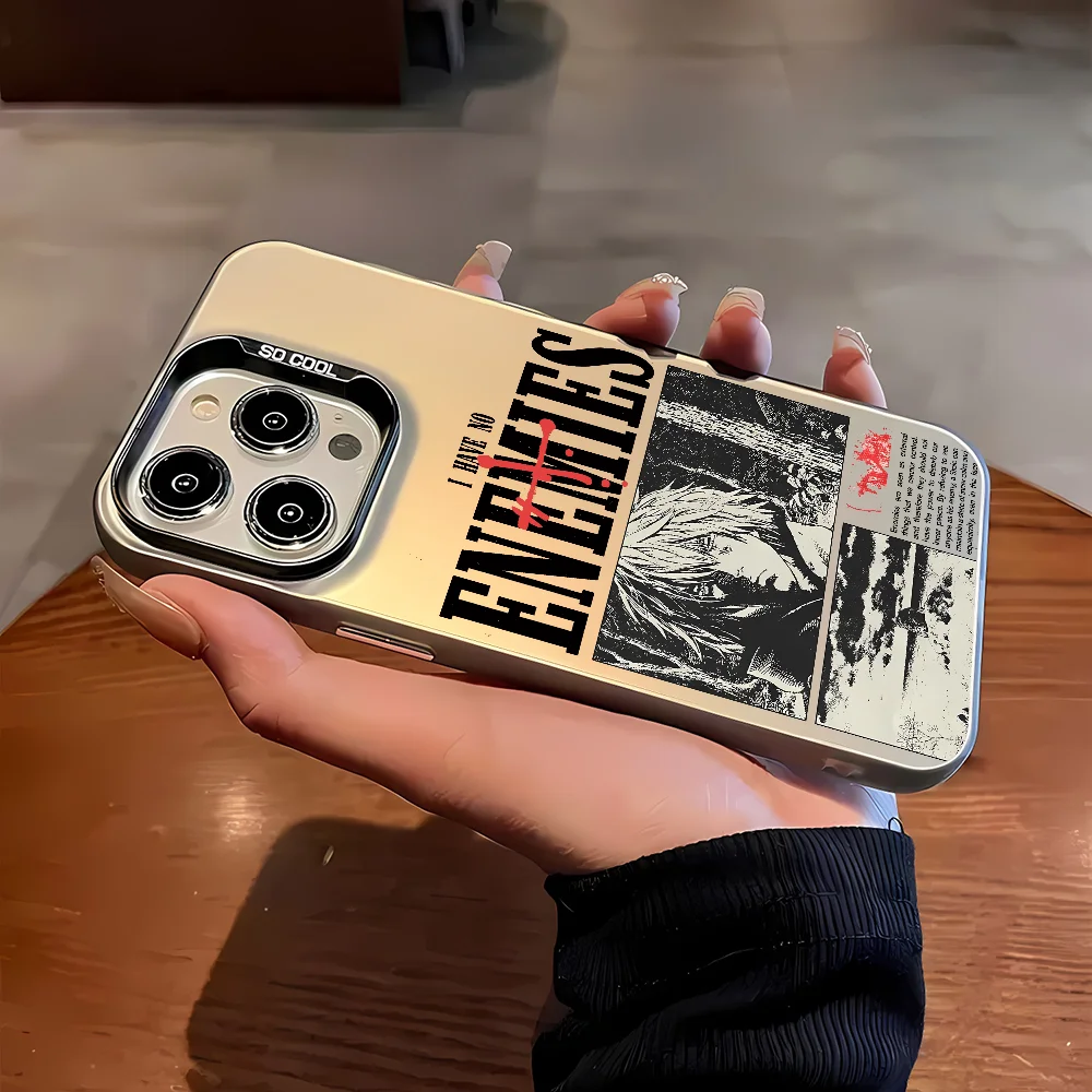 Фото Чехол для телефона Vinland Saga, модный чехол для iPhone 16, 15, 14 Plus, 13, 12, 11 Pro Max X Xs XR 8 7, матовый, красочный, серебристый, IMD, жесткий чехол №2