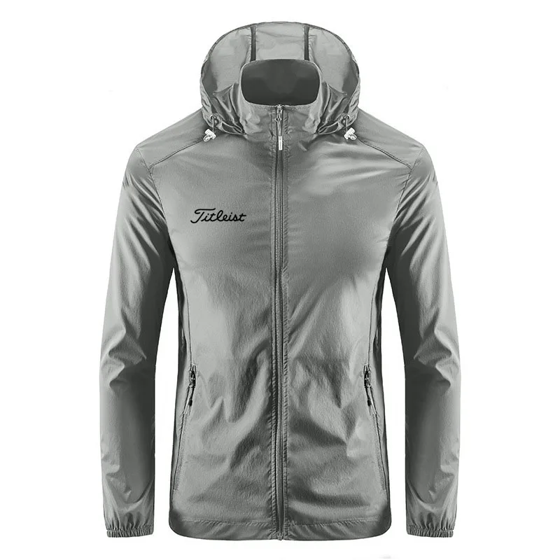 Фото 2023 Бару Musim получистая Musim Panas Musim Gugur Berkemah Hujan Golf Jaket Pria Pakaian Tahan Air Jaket Mantel Pakaian Luar №3