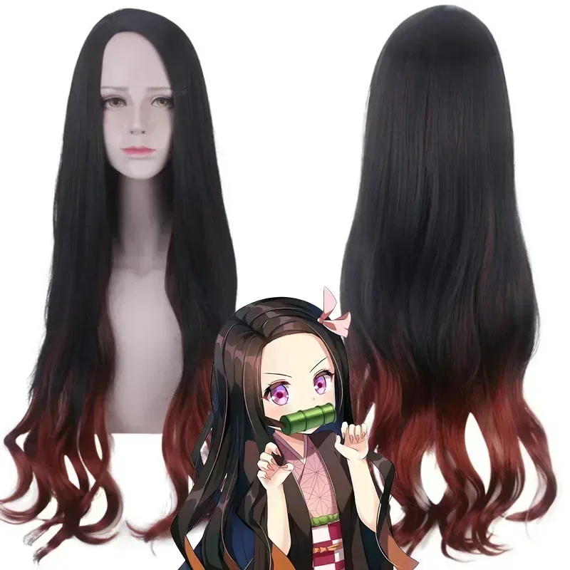 Фото Kamado Nezuko Косплей Костюм Аниме Кимоно Kamado Nezuko Pruik Униформа Хэллоуин Женщины Kinderkleding №5