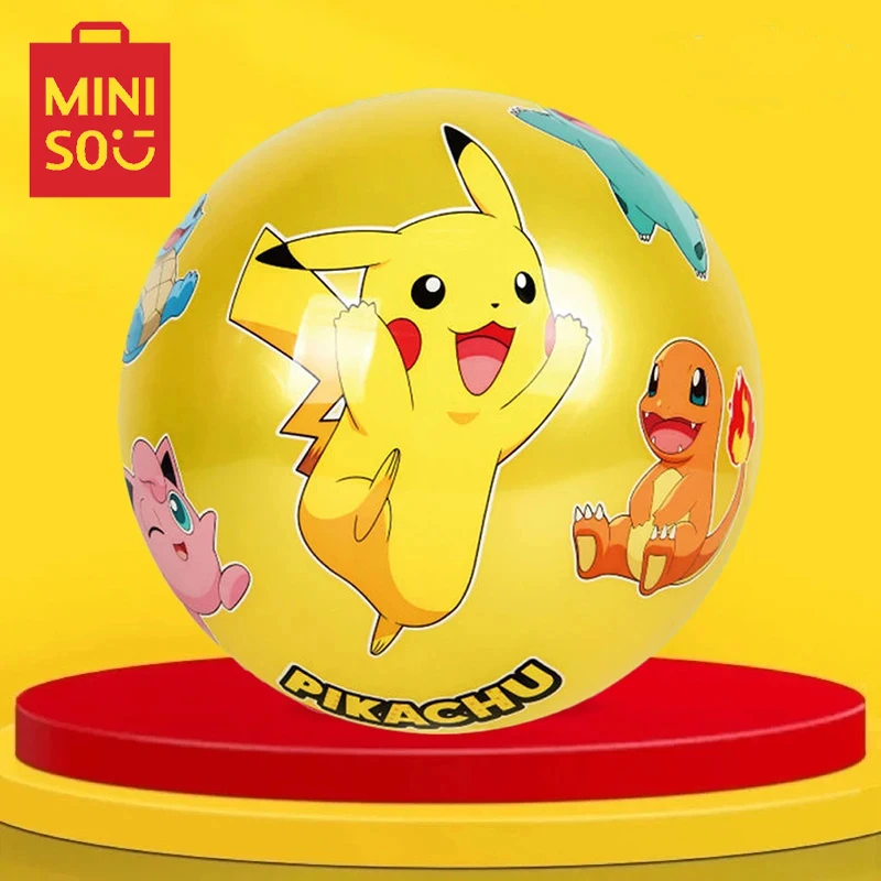 MINISO детский упругий мяч Kawaii водонепроницаемый резиновый мяч мультяшный износостойкий футбольный Мини Баскетбол для улицы