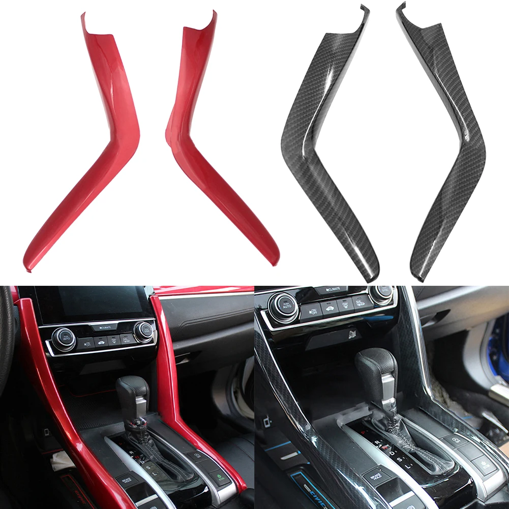 2 шт./комплект, отделка из углеродного волокна для Honda Civic 2014-2019