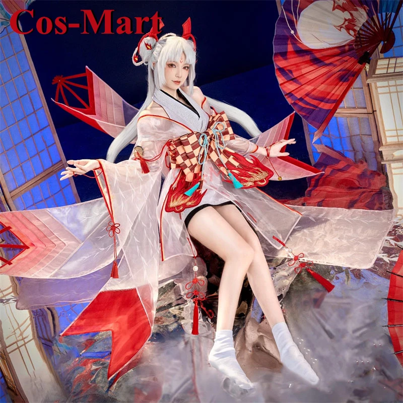 Cos-Mart, горячая игра Onmyoji Shiranui, карнавальный костюм, великолепный милый древний наряд, платье 2,0, одежда для ролевых игр, новинка