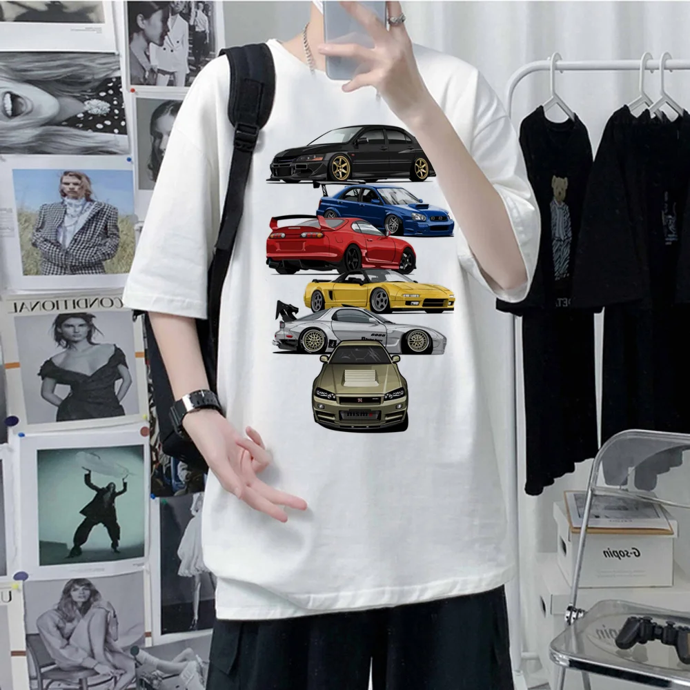 Футболка jdm мужская с графическим принтом, комикс, летняя японская рубашка, y2k