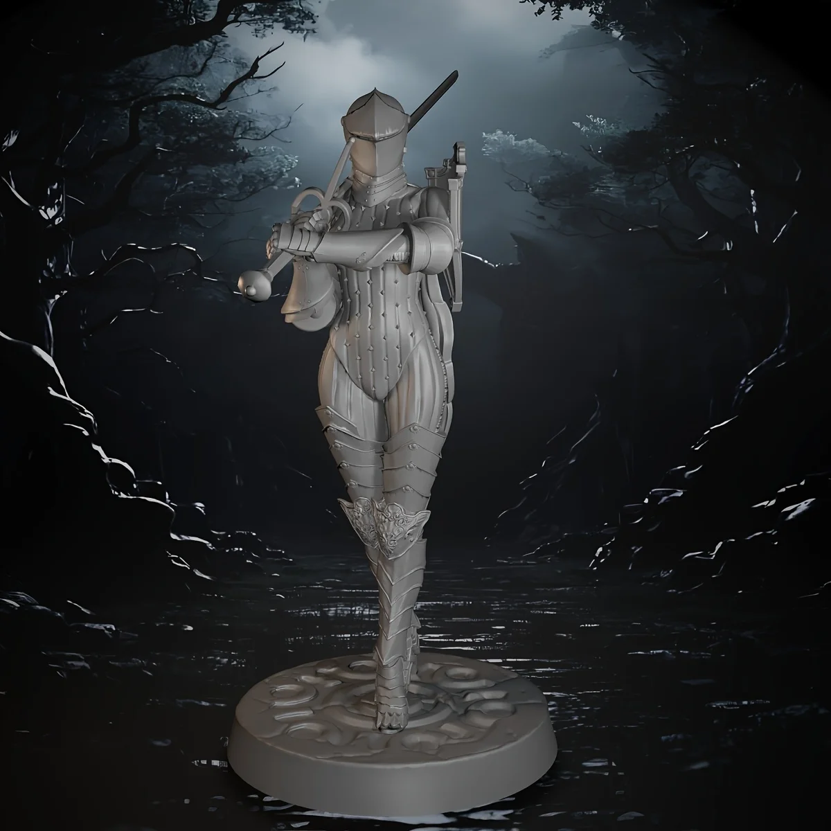 Женщина-воин Zweihander Saint Masked Warrior с фехтовальным щитом - Неокрашенная модель из АБС-пластика, сделай сам, для покраски, для настольного ролевого и доски