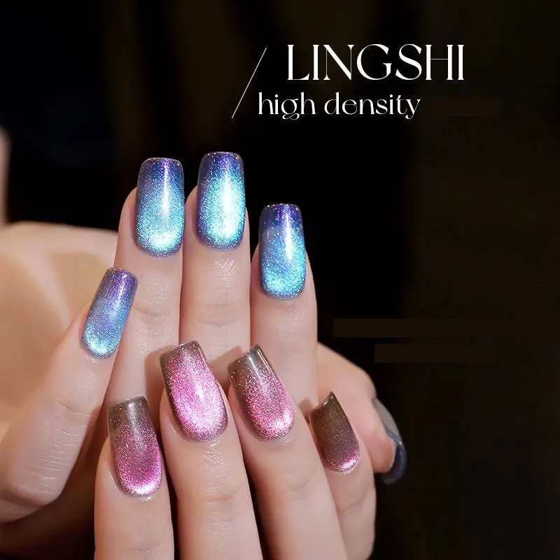Фото Mr Nail Crystal Cat Eye Гель-лак для ногтей 15 мл Полупрозрачный лак для ногтей высокой плотности Auroral Flash Special Tone Spirit Stone №4