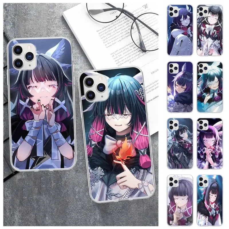 Чехол для телефона GameAnime Genshin Impact колумбина для IPhone 13 12 Mini 14 Pro Max 8 7 Plus Xs X Xr Se 2022, прозрачный чехол