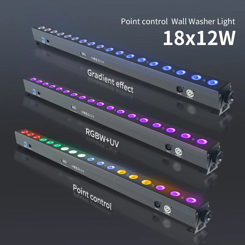 Фото 18x12 Вт RGBW/RGBWAUV Световая панель с пиксельным управлением DMX512 Независимое управление DJ Disco Light Сценический театр №4