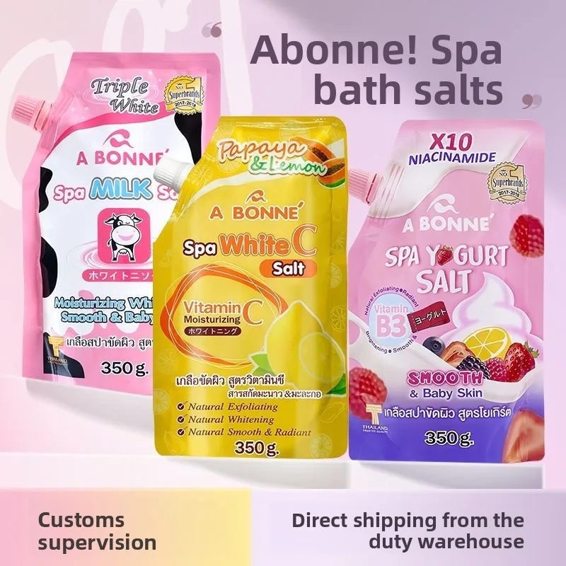 A BONNE SPA Соль для очищения и отшелушивания соли для ванн 350 г Отшелушивающая соль для ванн Молоко Лимонный йогурт Таиландский гель для душа