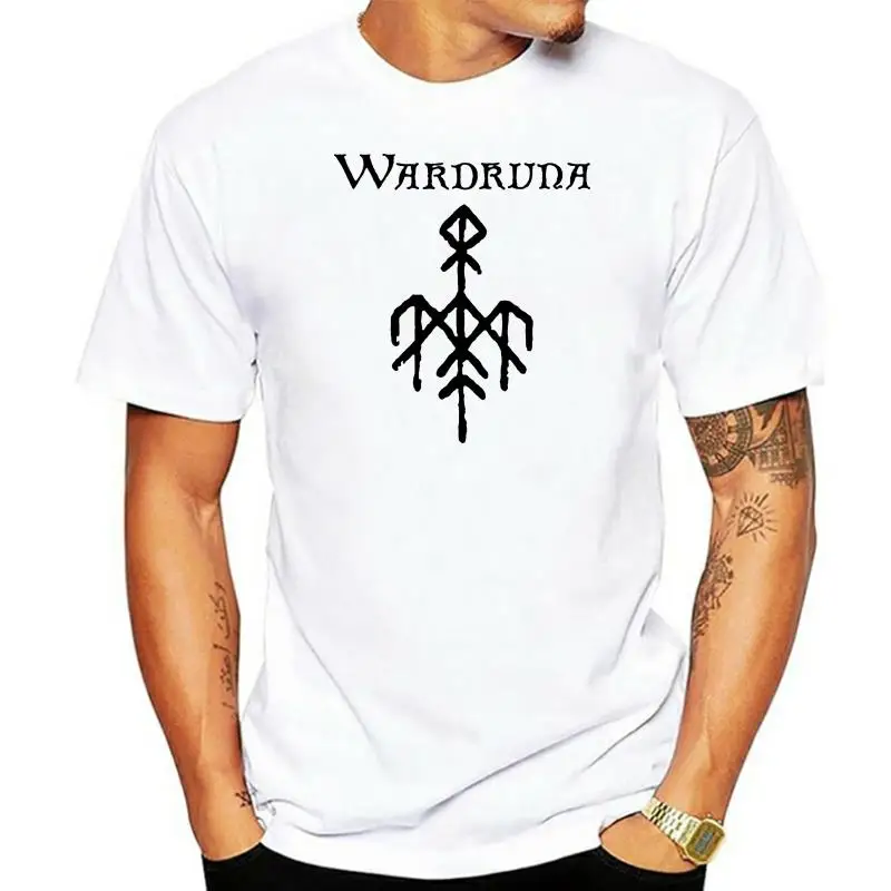 Белая черная футболка из хлопка Wardruna Runaljod Ragnarok V3, все размеры S 5Xl