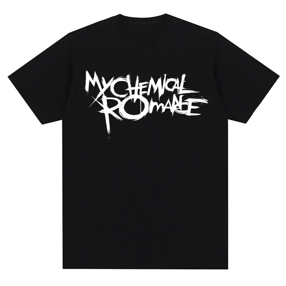 My Chemical Romance Mcr Band Мужская и женская хлопковая футболка с принтом Повседневная футболка с коротким рукавом Уличная трендовая футболка Топы