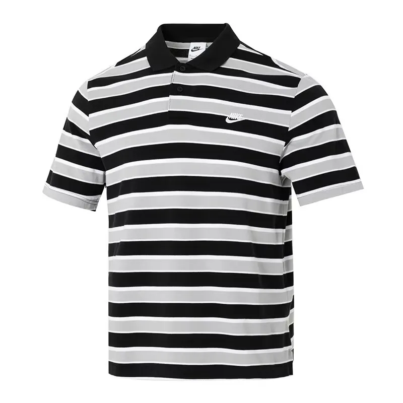 Новое оригинальное поступление, мужская рубашка-поло NIKE AS M NK CLUB STRIPE POLO с коротким рукавом, спортивная одежда