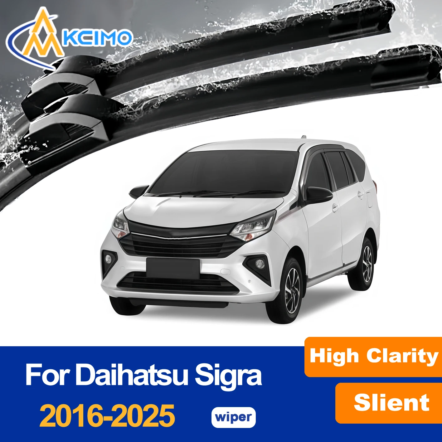 Комплект щеток стеклоочистителя из 2 предметов для Daihatsu Sigra B400 2016-2025 Toyota Calya-передняя пара, всепогодная резина ​   Стиральные устройства