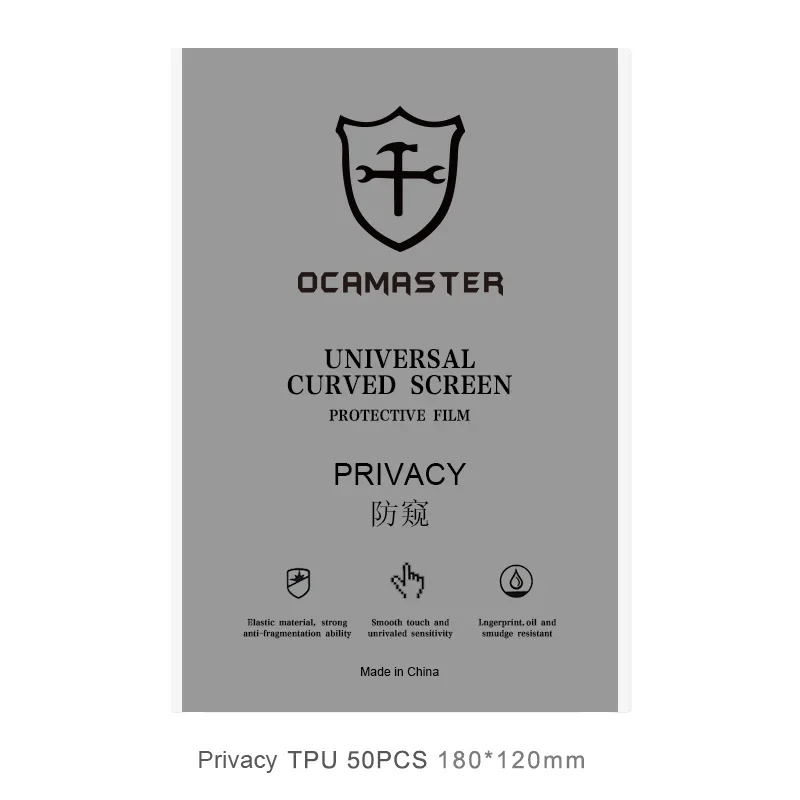OCA Master TPU Передняя пленка гидрогелевые пленки 50 шт./пакет 7 дюймов стандартная Передняя пленка HD МАТОВЫЕ синие частные пленки для резки машины