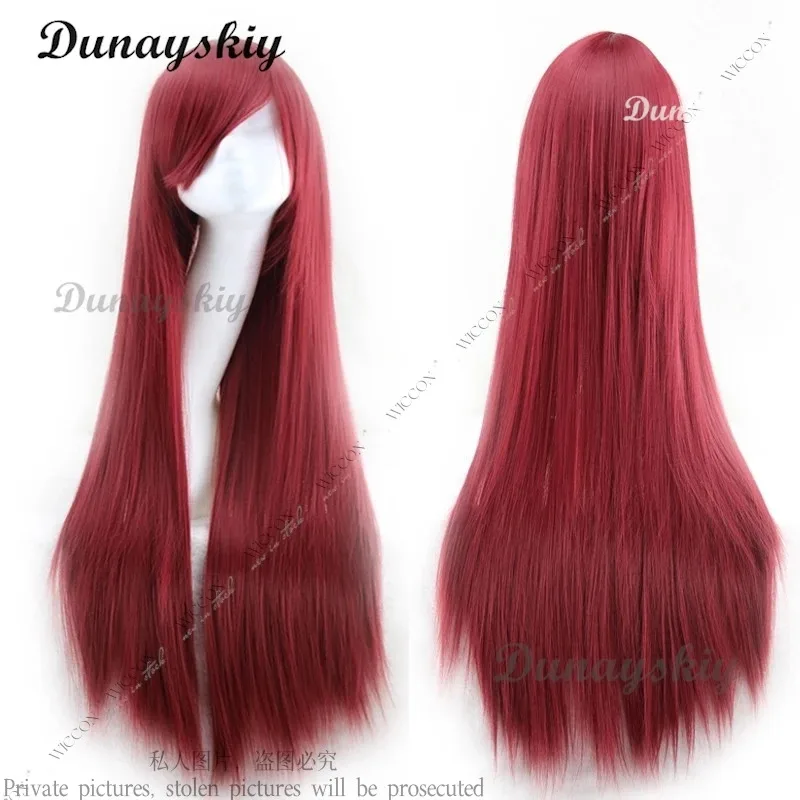 2025 аниме FAIRY Cos TAIL, парик, длинные прямые красные парики для вечеринок, S-класс, Mage Scarlet, Хэллоуин, женщина Эрза