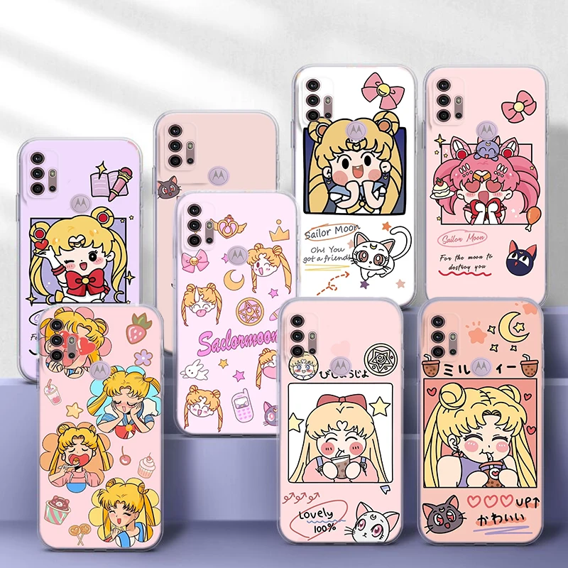 Мягкий чехол S-Sailor Moon для Moto G4 Plus G41 G5 Plus G50 G51 G5S G6 Play G60 G7 Power G71 G5 G9