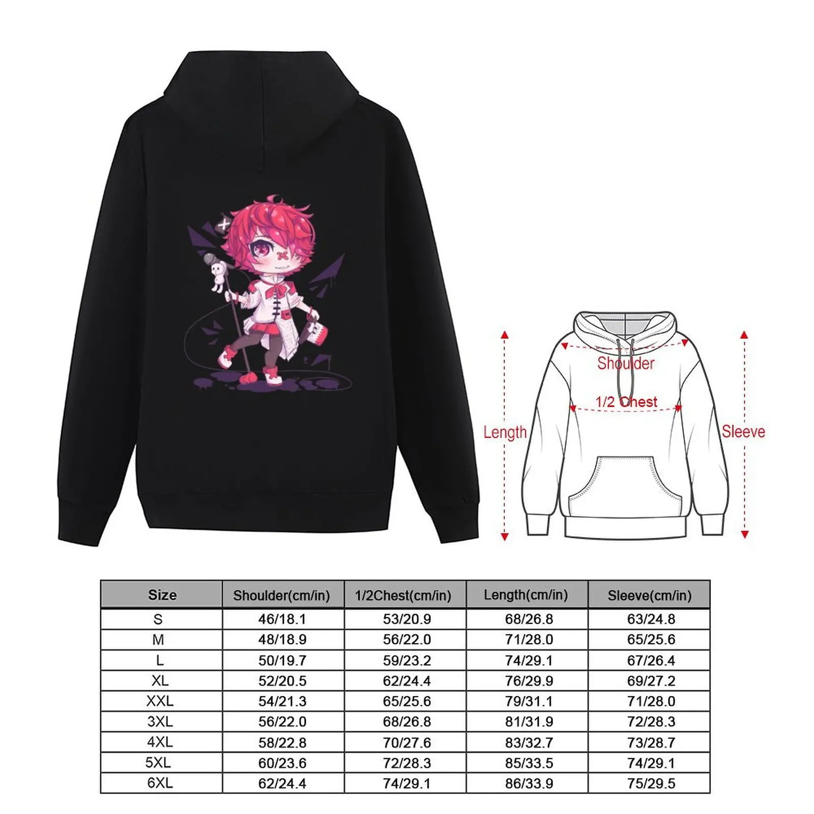 Фото Vocaloid Fukase Chibi с микрофоном Толстовка мужская толстовка комплект корейская осенняя одежда мужское пальто спортивный костюм №5