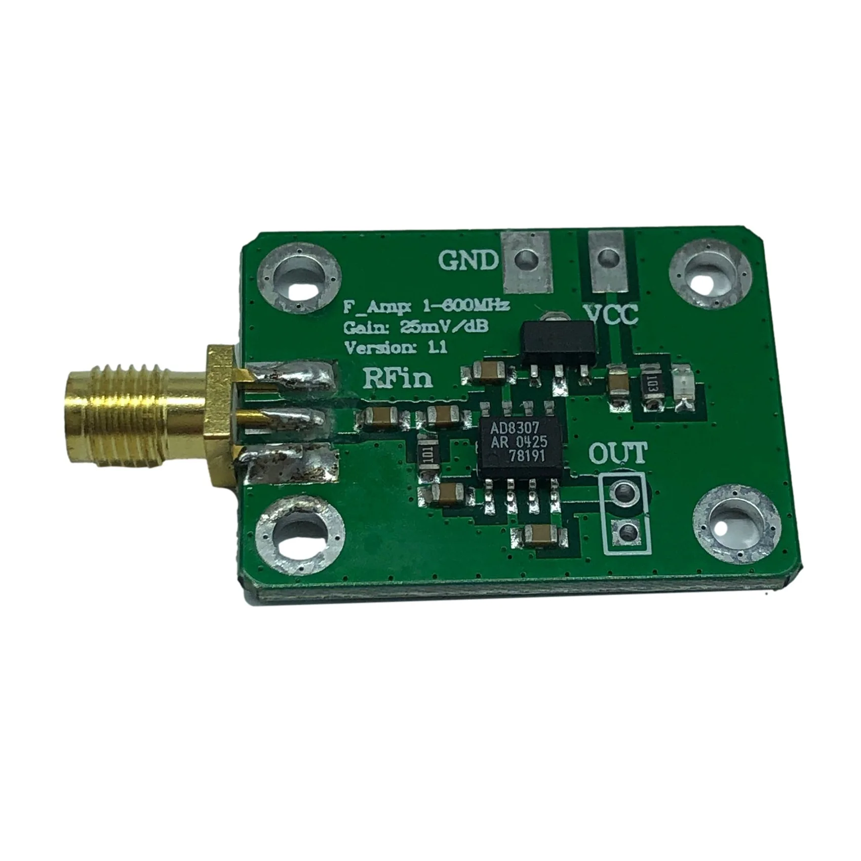 AD8307 Измеритель мощности RF Логарифмический детектор Обнаружение мощности 1-600 МГц Радиочастотный детектор Измеритель мощности