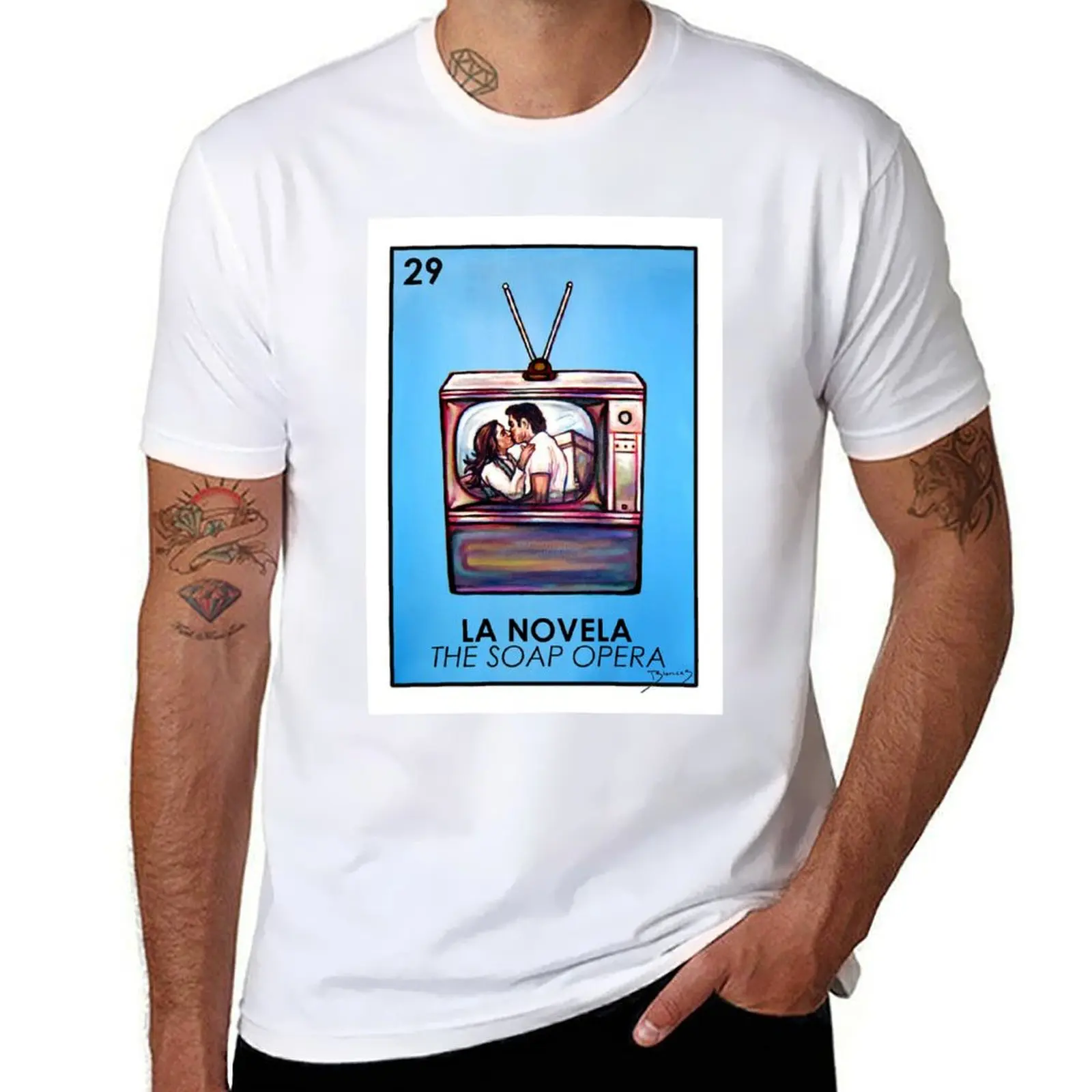 La Novela - The Soap Opera - футболка Loteria, роскошная футболка, летние топы, мужские футболки