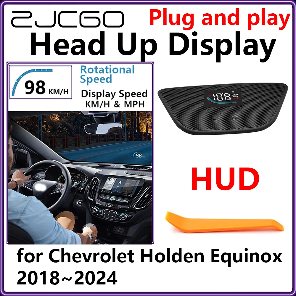 ZJCGO скрытый HUD проекционный дисплей автомобильный проектор Plug and Play дисплей скорости вращения для Chevrolet Holden Equinox 2018 ~ 2024
