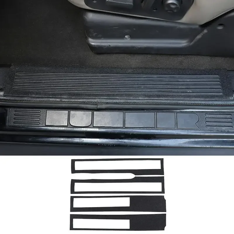 Для Hummer H2 2003-2007 ПВХ черный автомобильный встроенный порог, защитная накладка, наклейка на царапины, автомобильные аксессуары