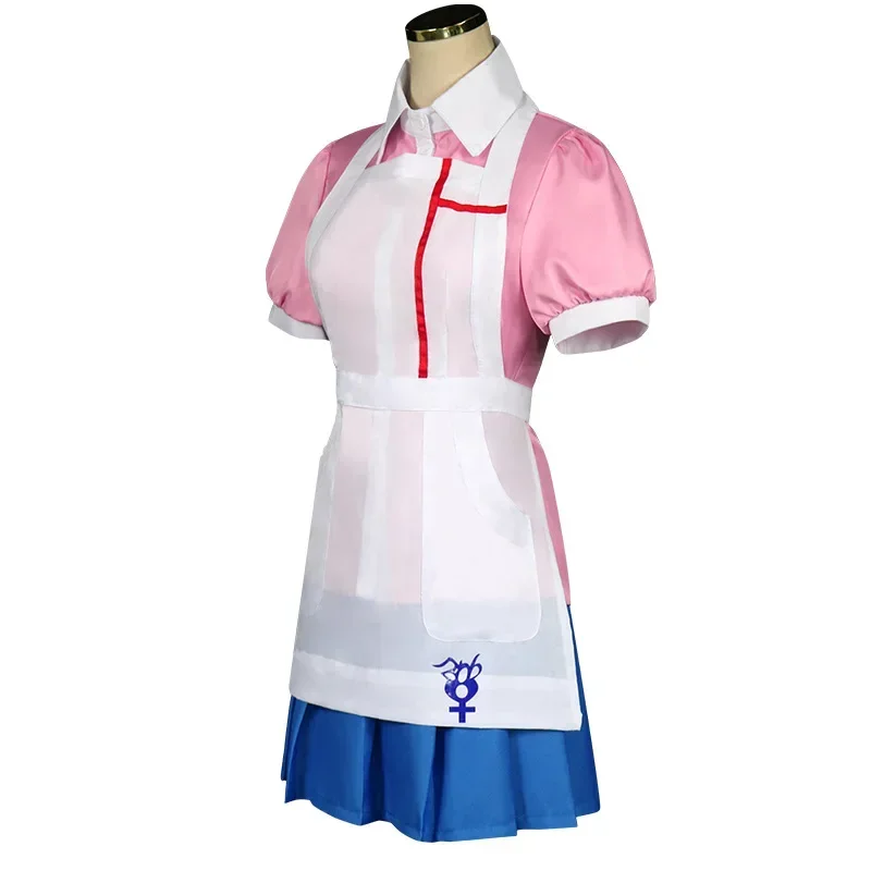 2025 A аниме Danganronpa Mikan косплей Tsumiki костюмы Хэллоуин карнавал для женщин платье горничной униформа полный комплект ролевая игра новый B